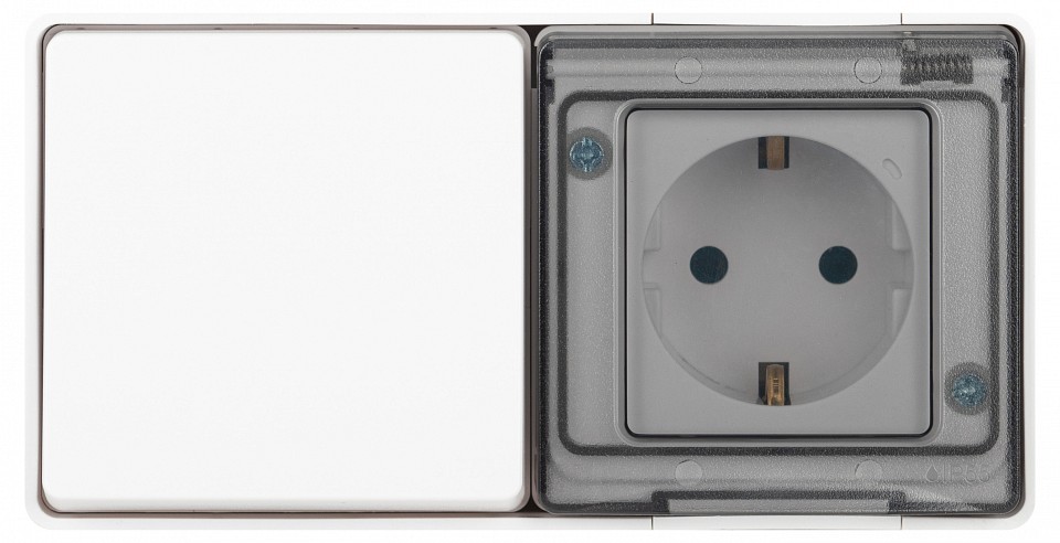 Блок с розеткой и выключателем Эра Эра Эксперт 11-7501-01