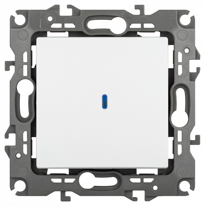 Выключатель одноклавишный с подсветкой без рамки Эра Эра 12 12-1102-01М