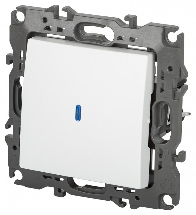 Выключатель одноклавишный с подсветкой без рамки Эра Эра 12 12-1102-01М