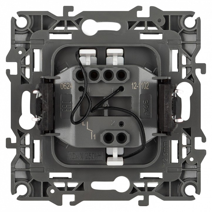 Выключатель одноклавишный с подсветкой без рамки Эра Эра 12 12-1102-01М