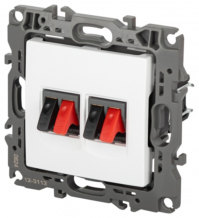 Розетка акустическая без рамки Эра Эра 12 12-3112-01М