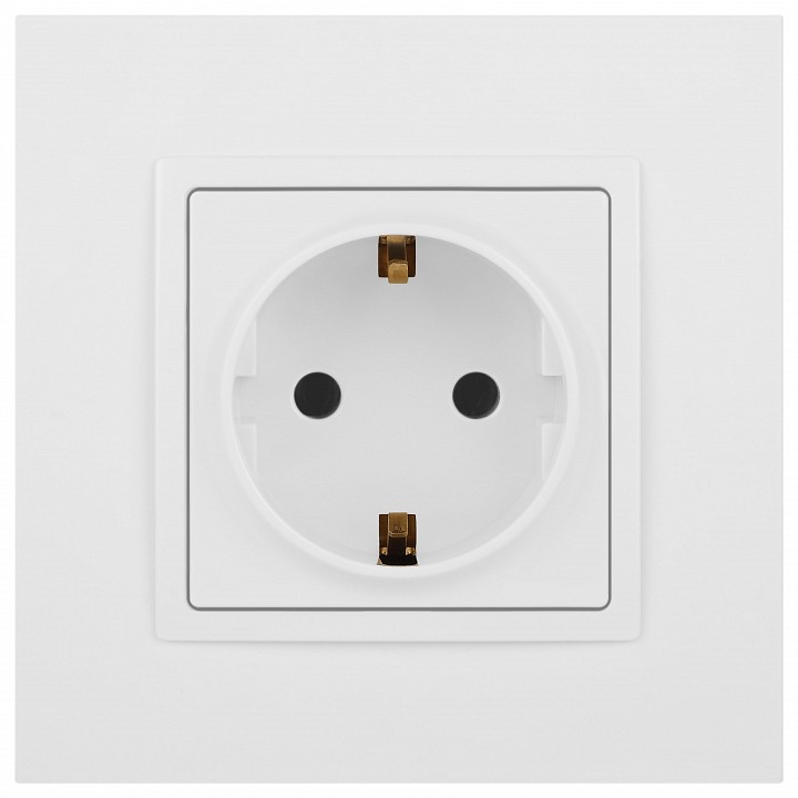 Розетка с заземлением, без рамки Эра Эра Elegance 14-2101-01М