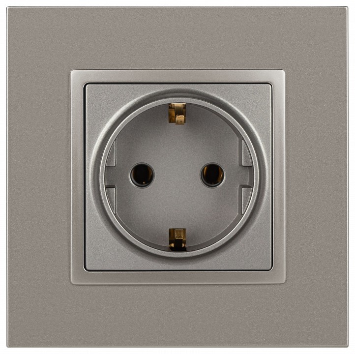 Розетка с заземлением, без рамки Эра Эра Elegance 14-2101-16