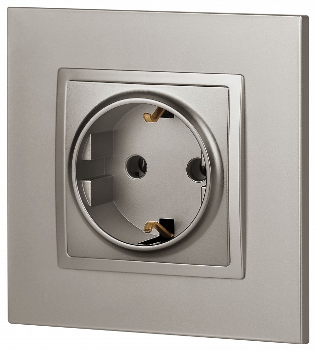 Розетка с заземлением, без рамки Эра Эра Elegance 14-2101-16