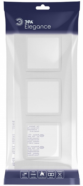 Рамка на 3 поста Эра Эра Elegance 14-5013-01М