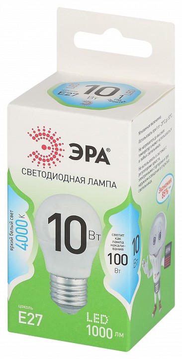Лампа светодиодная Эра Green Line LED P45-10W-840-E27 GL