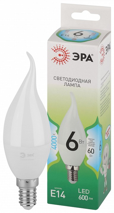 Лампа светодиодная Эра Green Line LED BXS-6W-840-E14 GL