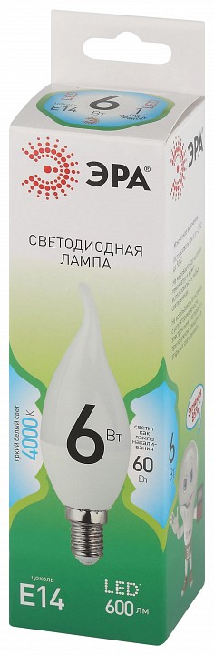 Лампа светодиодная Эра Green Line LED BXS-6W-840-E14 GL