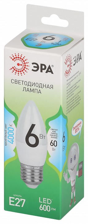 Лампа светодиодная Эра Green Line LED B35-6W-840-E27 GL