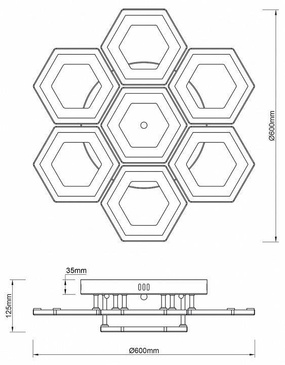 Потолочная люстра Escada Hexagon 10204/7LED