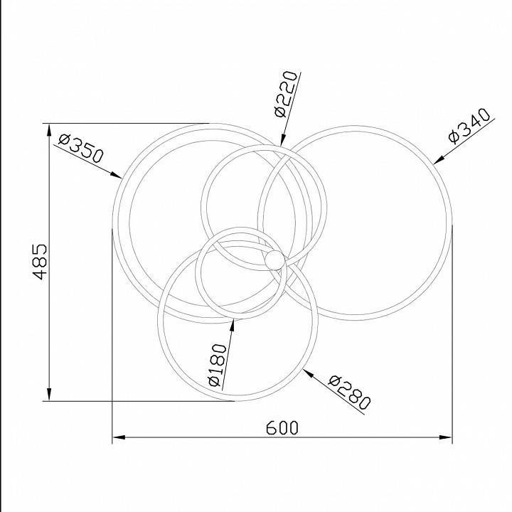 Люстра на штанге Escada Contour 10213/4LED BL Chrome