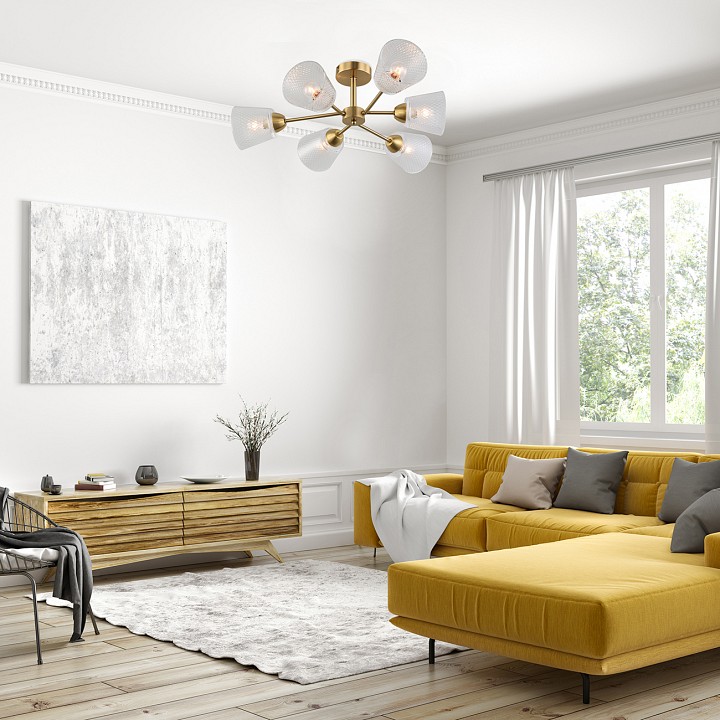 Люстра на штанге Escada 1104/6P Brass