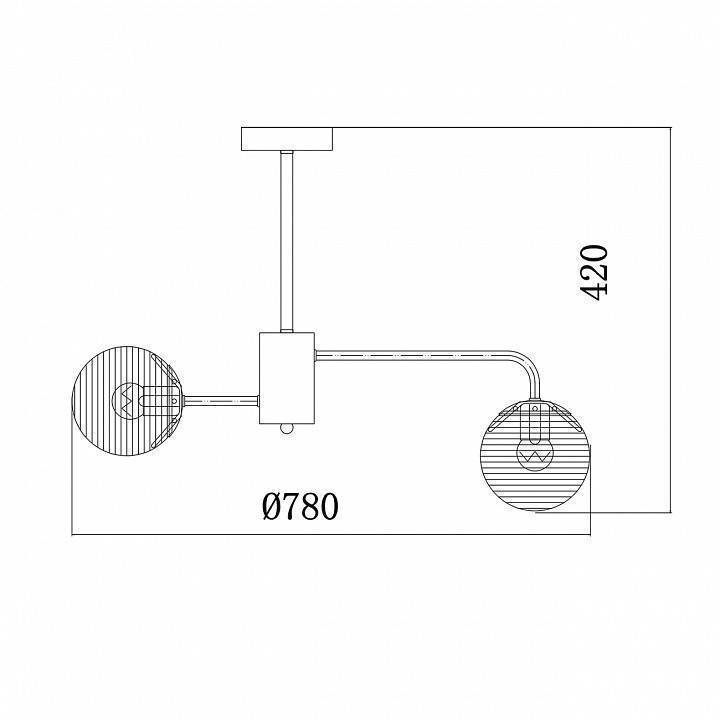 Люстра на штанге Escada Twilight 646/8P