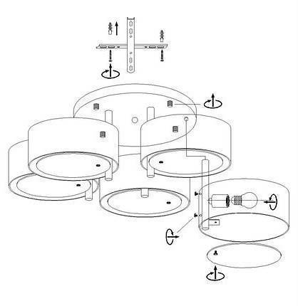 Потолочная люстра EVOLUCE Foresta 5 ламп SL483.092.05