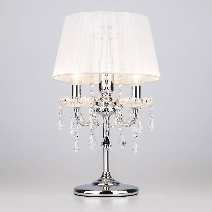 Настольная лампа декоративная Eurosvet Allata 2045/3T хром/белый настольная лампа