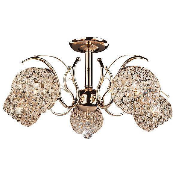 Люстра на штанге Eurosvet Mirage золото 7777/5