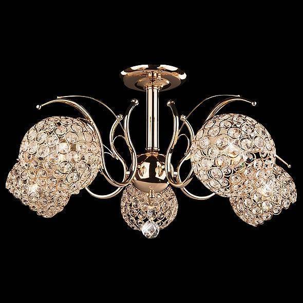 Люстра на штанге Eurosvet Mirage золото 7777/5