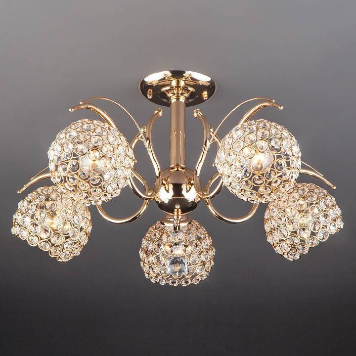 Люстра на штанге Eurosvet Mirage золото 7777/5