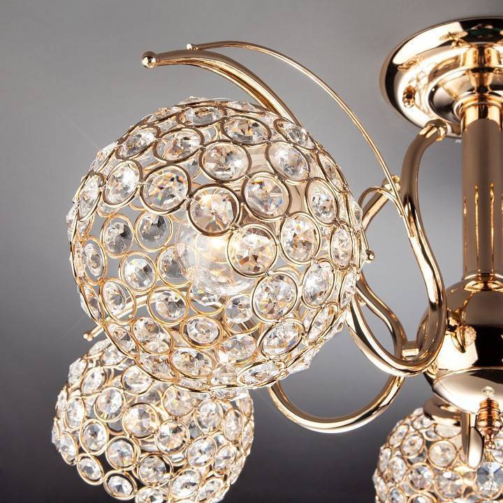 Люстра на штанге Eurosvet Mirage золото 7777/5