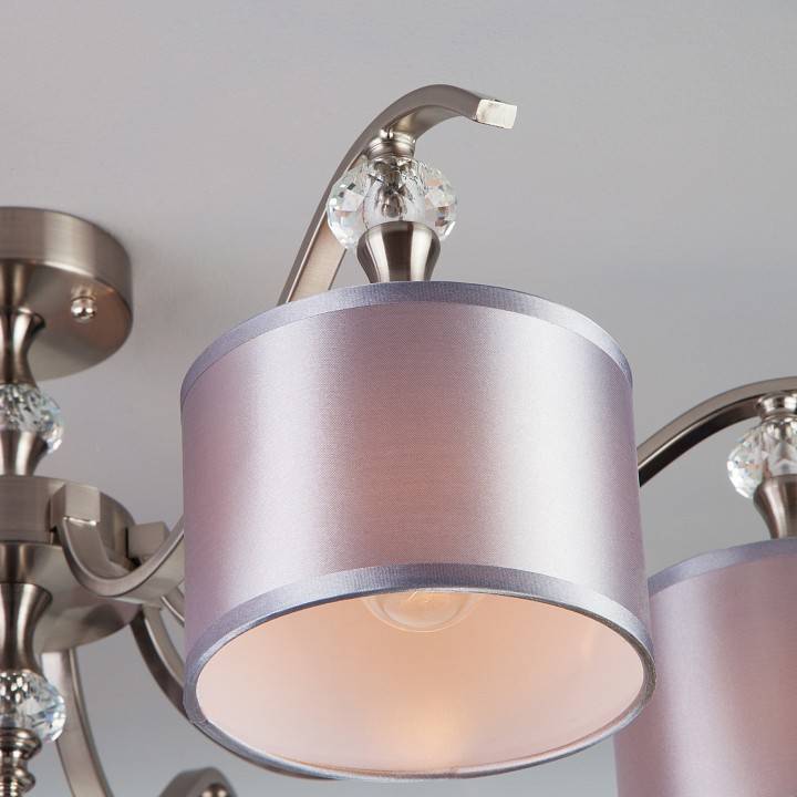 Люстра на штанге Eurosvet Ofelia 60070/8 сатин-никель 60070/8