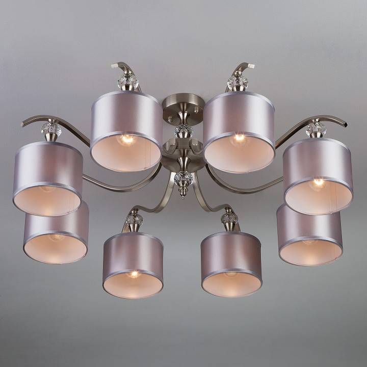 Люстра на штанге Eurosvet Ofelia 60070/8 сатин-никель 60070/8