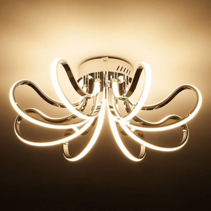 Потолочная люстра Eurosvet Lilium 90079/8 хром 80 Вт 90079/8