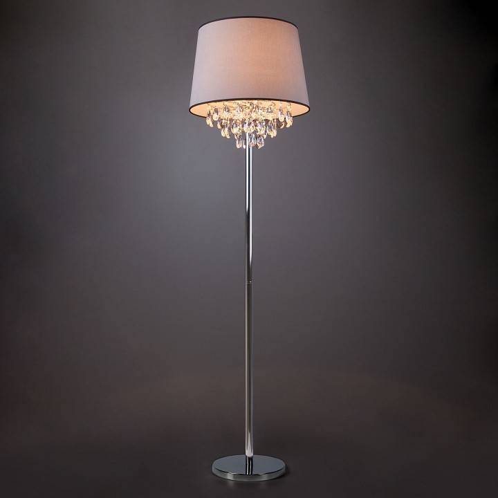 Торшер Eurosvet Opera 01037/1 хром хрусталь Strotskis 01037/1