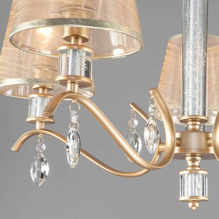 Подвесная люстра Eurosvet Alcamo 60103/5 перламутровое золото 60103/5