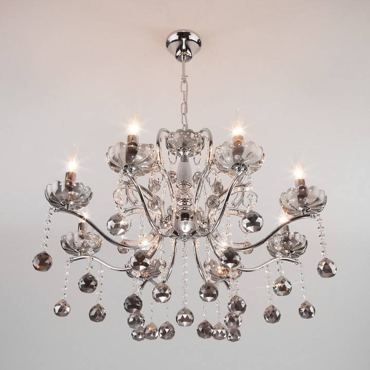 Подвесная люстра Eurosvet Brezza хром Strotskis 10107/8