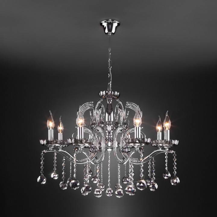 Подвесная люстра Eurosvet Brezza хром Strotskis 10107/8