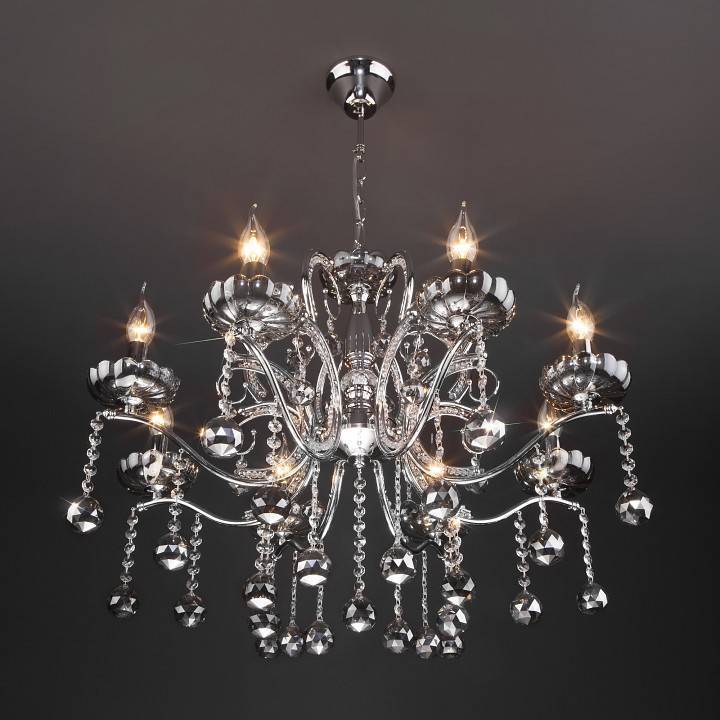 Подвесная люстра Eurosvet Brezza хром Strotskis 10107/8