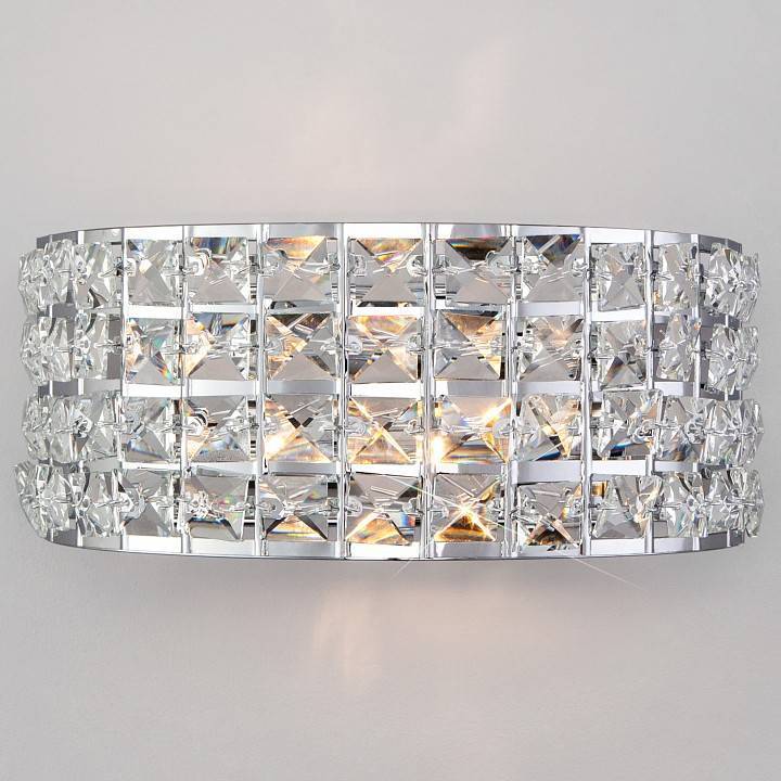 Накладной светильник Eurosvet Kira хром/прозрачный хрусталь Strotskis 10115/2