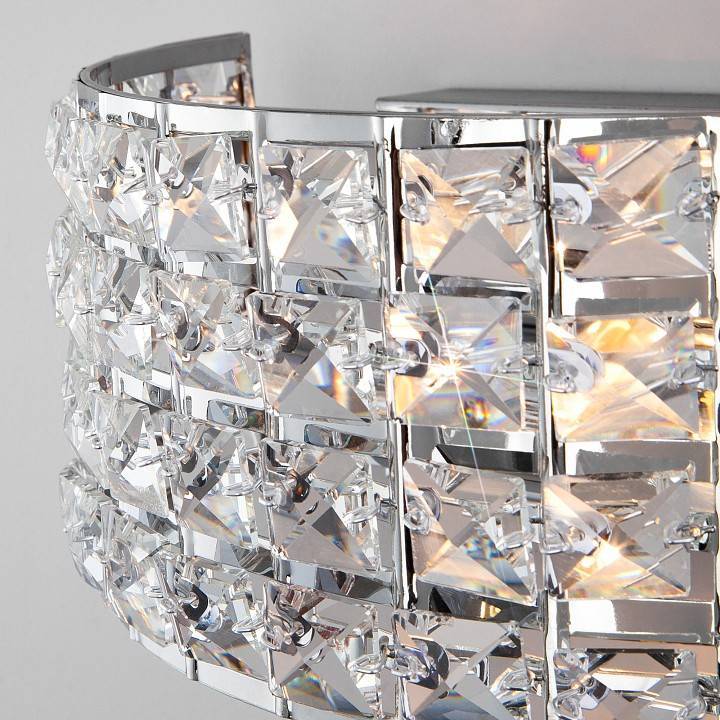 Накладной светильник Eurosvet Kira хром/прозрачный хрусталь Strotskis 10115/2