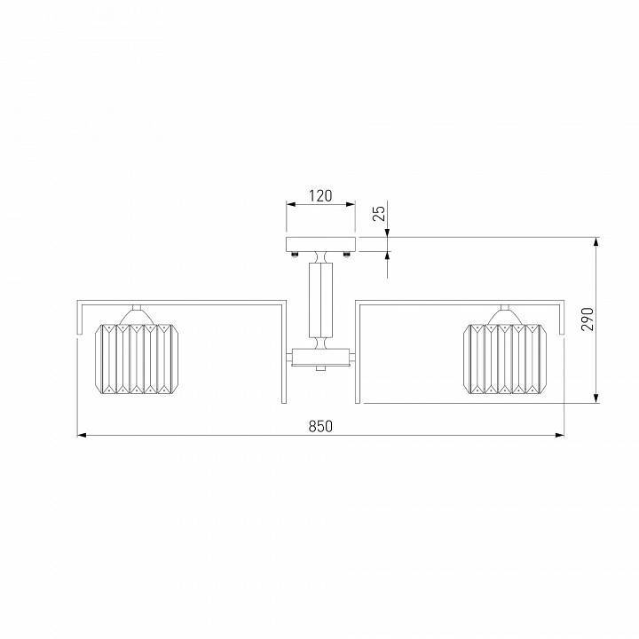 Люстра на штанге Eurosvet April 10126/8 хром/прозрачный хрусталь Strotskis Smart 10126/8