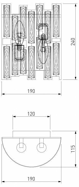 Накладной светильник Bogates Frammenti 352/2 Strotskis (275/2)