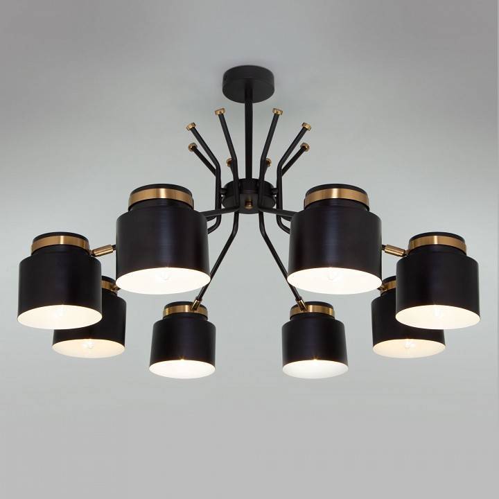 Люстра на штанге Eurosvet Batler 70133/8 черный 70133/8