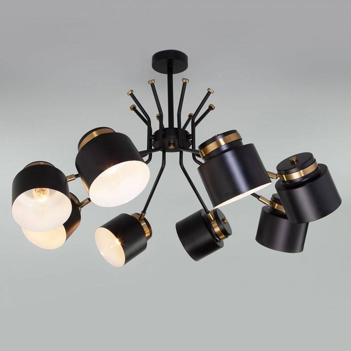 Люстра на штанге Eurosvet Batler 70133/8 черный 70133/8