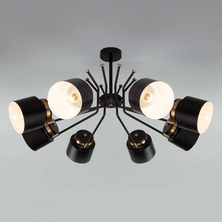 Люстра на штанге Eurosvet Batler 70133/8 черный 70133/8