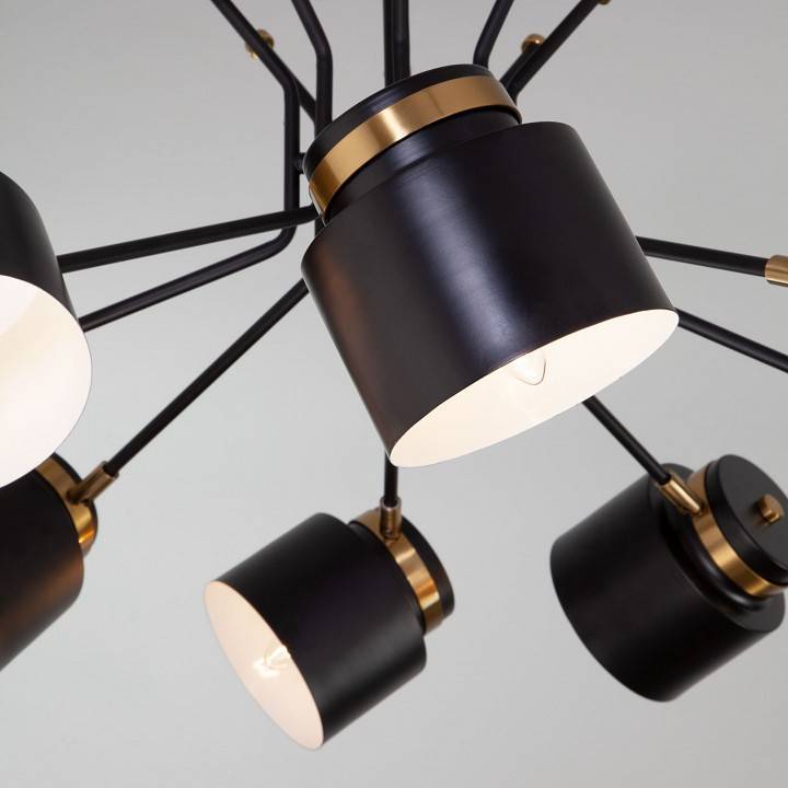 Люстра на штанге Eurosvet Batler 70133/8 черный 70133/8