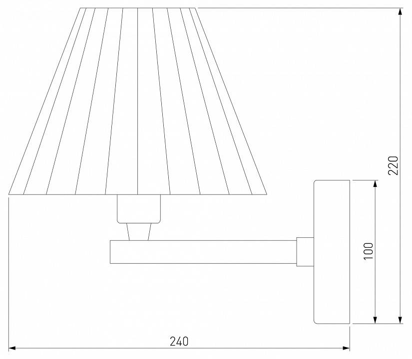 Бра Eurosvet Peony хром/серый 60136/1