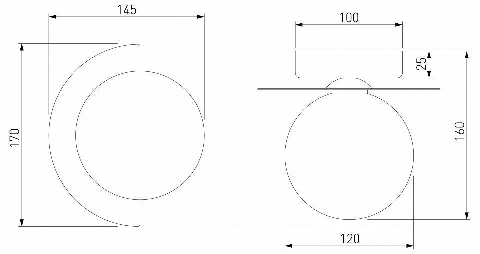 Накладной светильник Eurosvet Moity черный 70150/1