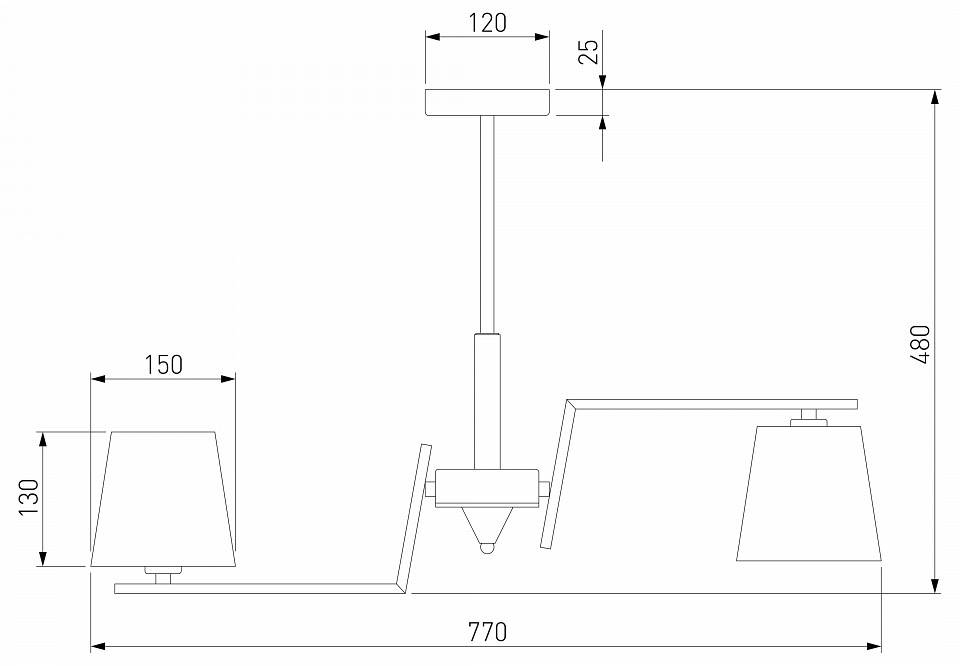 Люстра на штанге Eurosvet Ozark 60149/8 латунь