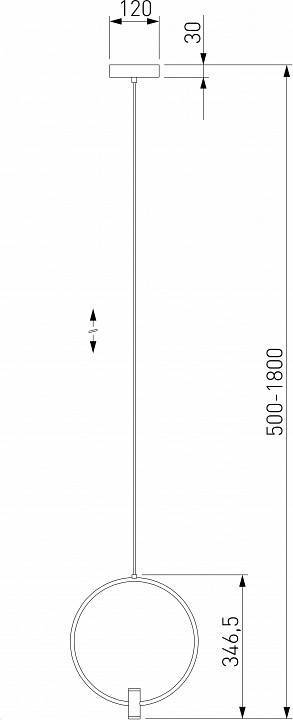 Подвесной светильник Eurosvet Layla 50257/1 LED черный 50257/1 LED