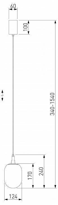 Подвесной светильник Eurosvet Pineapple 50266/1 янтарный