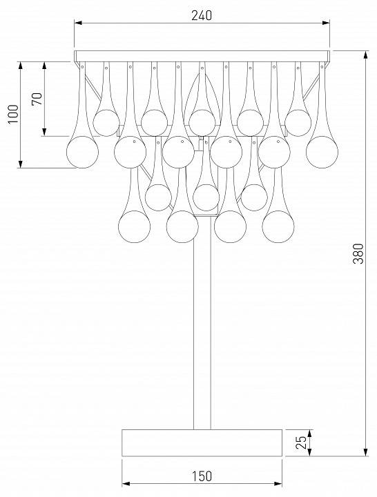 Настольная лампа декоративная Bogate's Gutta 01126/1