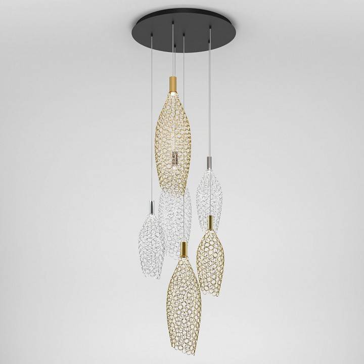 Подвесной светильник Eurosvet Ruche 90352/6 золото/хром