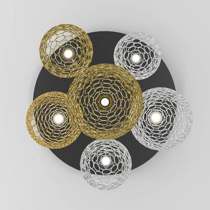 Подвесной светильник Eurosvet Ruche 90352/6 золото/хром