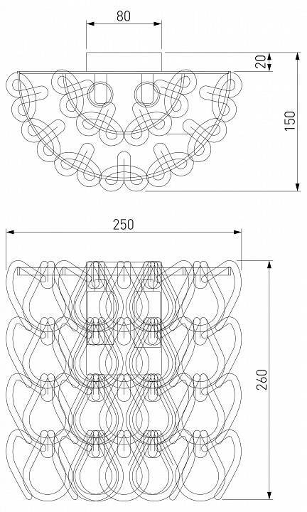 Накладной светильник Bogate's Cappio 380/2