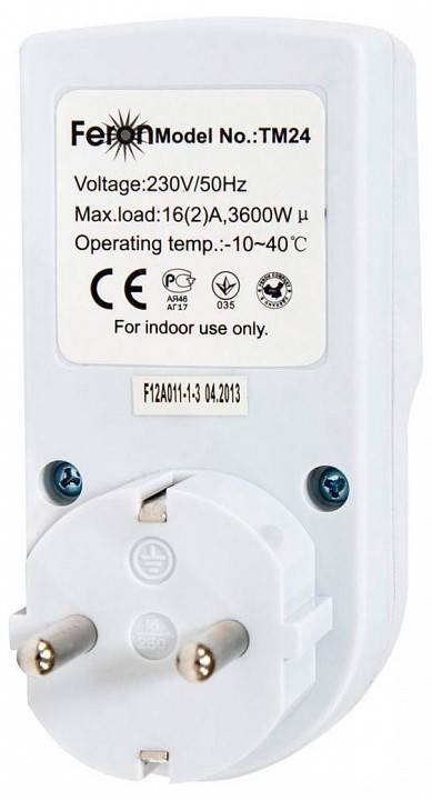 Розетка с таймером Feron TM24 23257