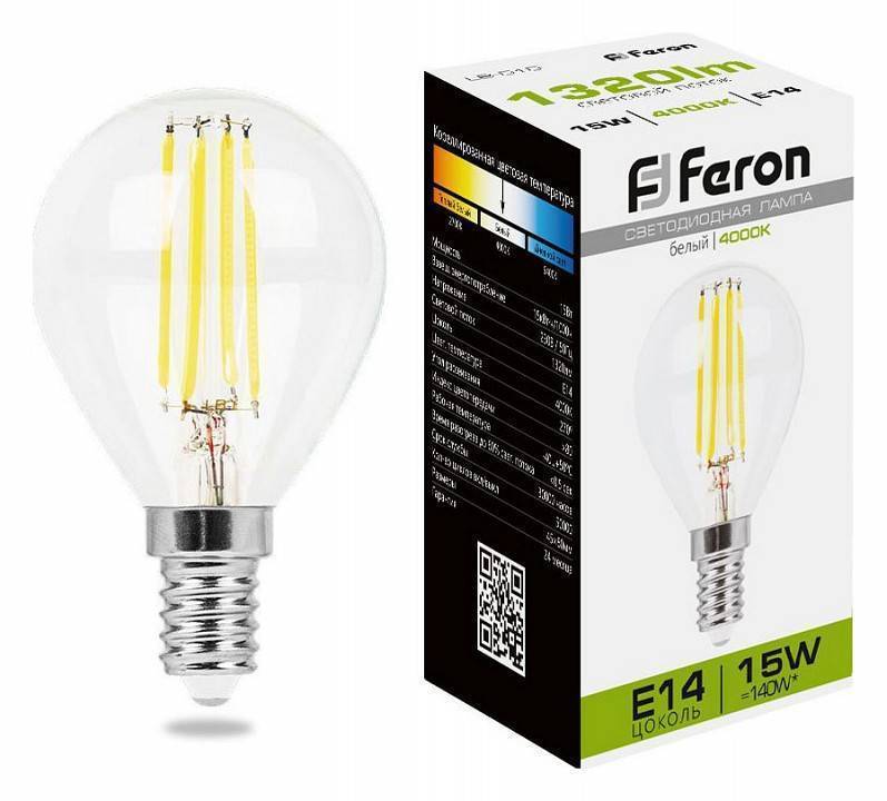 Лампа светодиодная Feron LB-515 E14 15Вт 4000K 38250